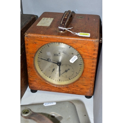 666 - FOUR WOODEN AND METAL CASED PIDGEON CLOCKS, comprising a wooden cased 'Toulet Imperator fitted with ... 