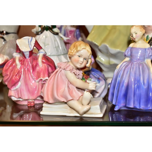 462 - FIVE ROYAL DOULTON LADY FIGURES AND OTHERS, comprising Royal Doulton Reflections 'Strolling' HN3073,... 
