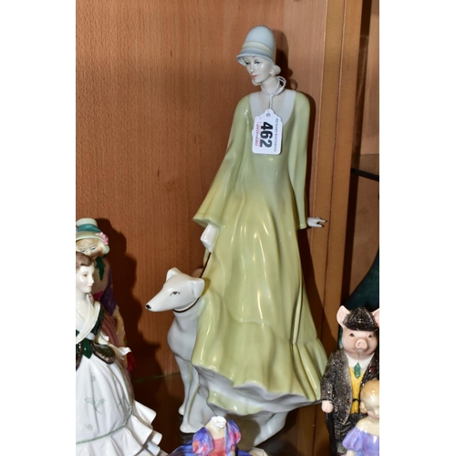 462 - FIVE ROYAL DOULTON LADY FIGURES AND OTHERS, comprising Royal Doulton Reflections 'Strolling' HN3073,... 