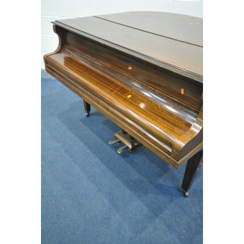 1589 - AN ALLISON OF LONDON MAHOGANY 4FT4 BABY GRAND PIANO, serial number unknown, supplied by Harrods of L... 