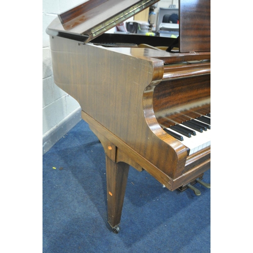 1589 - AN ALLISON OF LONDON MAHOGANY 4FT4 BABY GRAND PIANO, serial number unknown, supplied by Harrods of L... 