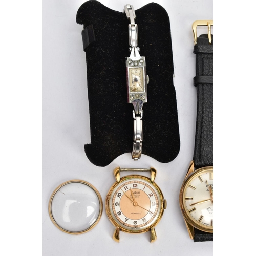 188 - AN ASSORMENT OF WRISTWATCHES, to include a gents Rotary automatic GT watch with gold baton markers, ... 