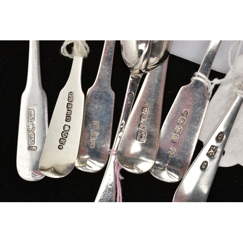 193 - AN ASSORTMENT OF SILVER TEASPOONS, seven silver teaspoons, including old English pattern, old Englis... 