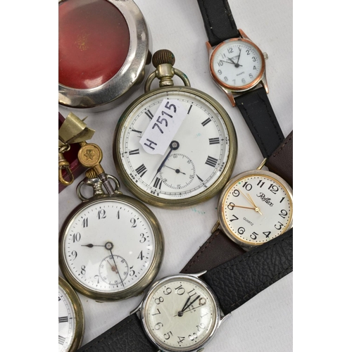 205 - A ROTARY WRISTWATCH AND AN ASSORMENT OF POCKET AND WRISTWATCHES, to include a gold tone Rotary watch... 