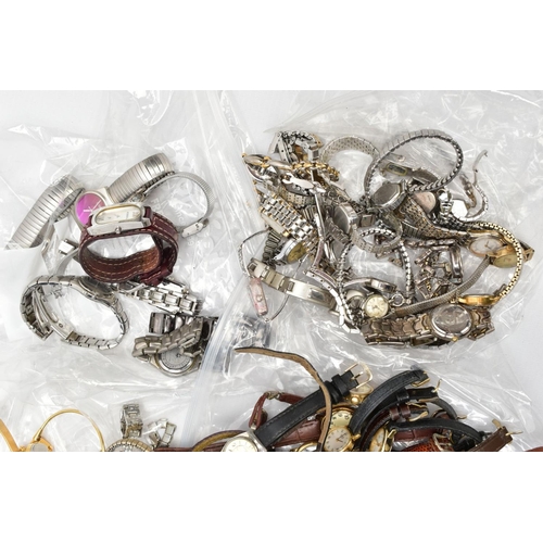 213 - AN ASSORTMENT OF WATCHES, ladies and gents watches, an assortment of stretch link, bracelet and stra... 