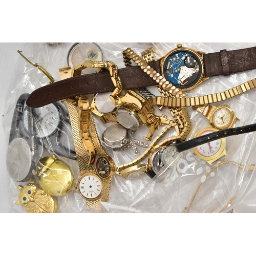 214 - AN ASSORTMENT OF WATCHES, ladies and gents watches, an assortment of stretch link, bracelet and stra... 