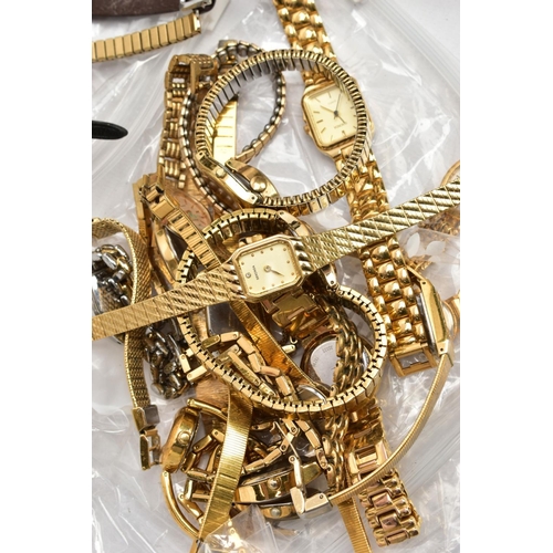 214 - AN ASSORTMENT OF WATCHES, ladies and gents watches, an assortment of stretch link, bracelet and stra... 