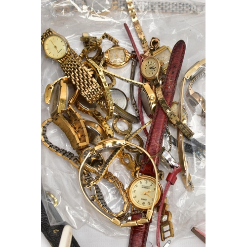 214 - AN ASSORTMENT OF WATCHES, ladies and gents watches, an assortment of stretch link, bracelet and stra... 