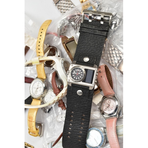 214 - AN ASSORTMENT OF WATCHES, ladies and gents watches, an assortment of stretch link, bracelet and stra... 