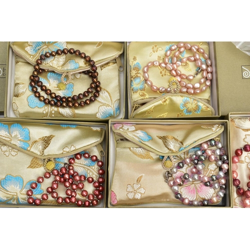 215 - A SELECTION OF HONORA JEWELLERY, to include six cultured fresh water pearl necklaces, two cultured f... 