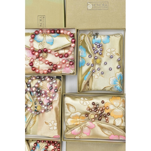 215 - A SELECTION OF HONORA JEWELLERY, to include six cultured fresh water pearl necklaces, two cultured f... 
