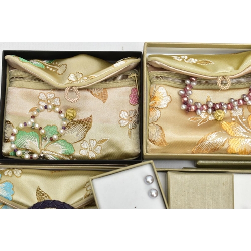 216 - A SELECTION OF HONORA JEWELLERY, to include five cultured fresh water pearl necklaces, four pairs of... 