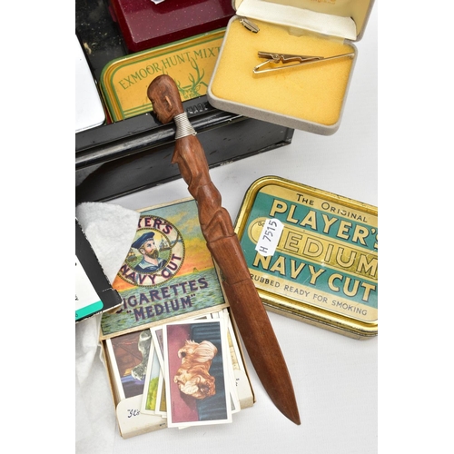 239 - A BOX OF ASSORTED ITEMS, to include five loose, cut and polished colourless gemstones assessed as Qu... 