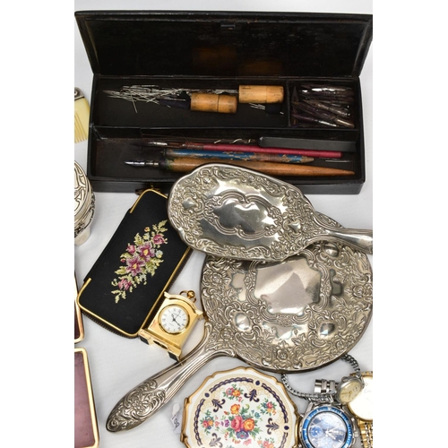 240 - AN ASSORTMENT OF COSTUME JEWELLERY, to include various watche (to include Sekonda and Pulsar), a whi... 