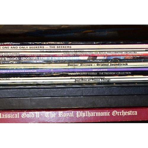 470 - TWO BOXES OF RECORDS, to include approximately sixty records and record sets, mainly classical music... 