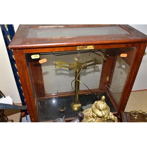 475 - A 20TH CENTURY ITALIAN FIGURAL BRONZE, MARBLE AND BRASS MANTEL CLOCK, Roman numerals, eight day Fran... 