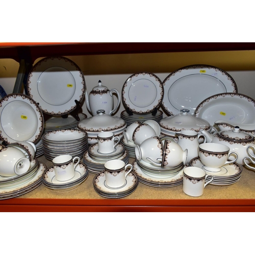 479 - A WEDGWOOD MEDICI PATTERN (R4588) DINNER SERVICE, comprising an oval meat plate, length 36cm, an ova... 