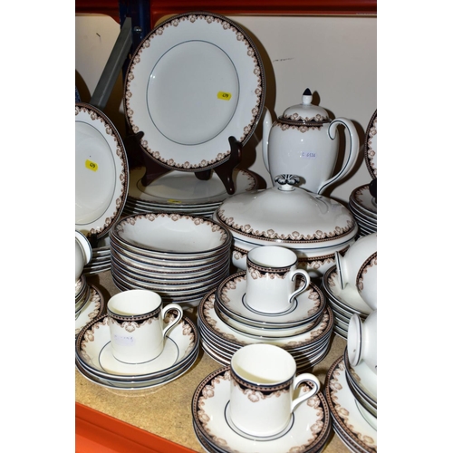 479 - A WEDGWOOD MEDICI PATTERN (R4588) DINNER SERVICE, comprising an oval meat plate, length 36cm, an ova... 