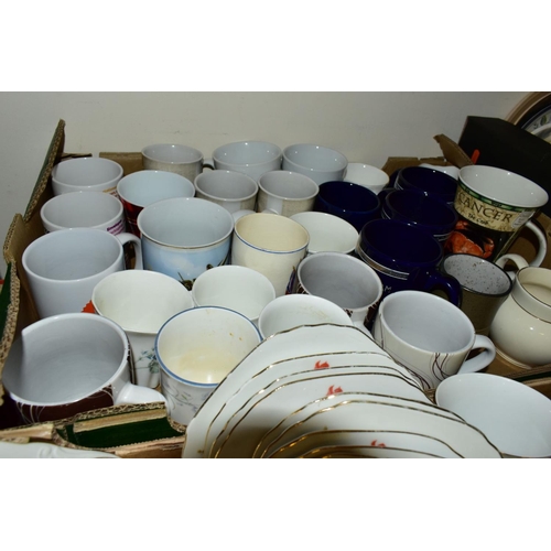 483 - FIVE BOXES OF ASSORTED CERAMICS, including Midwinter Stylecraft Oranges & Lemons coffee wares, J & G... 