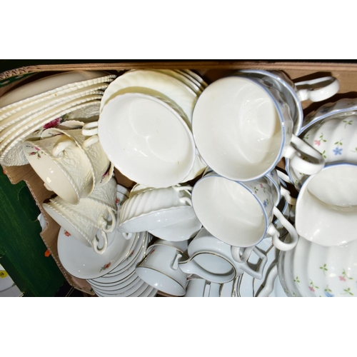 483 - FIVE BOXES OF ASSORTED CERAMICS, including Midwinter Stylecraft Oranges & Lemons coffee wares, J & G... 