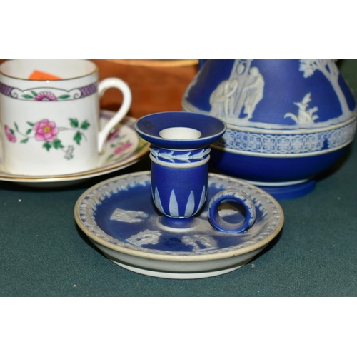 506 - A ROYAL WORCESTER BLUSH IVORY BUD VASE AND OTHER CERAMICS AND GLASS, the bud vase shape number G1015... 