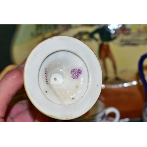 506 - A ROYAL WORCESTER BLUSH IVORY BUD VASE AND OTHER CERAMICS AND GLASS, the bud vase shape number G1015... 
