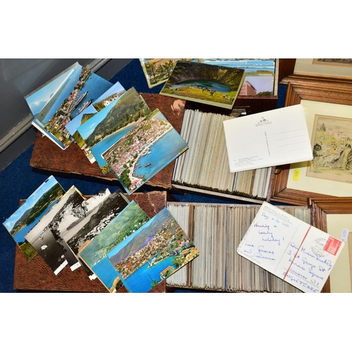 508 - POSTCARDS & PRINTS, four index file draws containing approximately 3200 - 3600 modern 'tourist' post... 