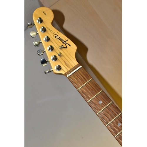 524 - A SQUIER AFFINITY STRATOCASTER in tobacco Sunburst with  scratchplate and pickup covers, rosewood fi... 