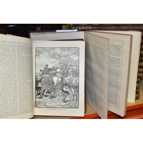 559 - BOOKS, Antiquarian titles comprising nine volumes of Cassell's History of England, Special Edition a... 
