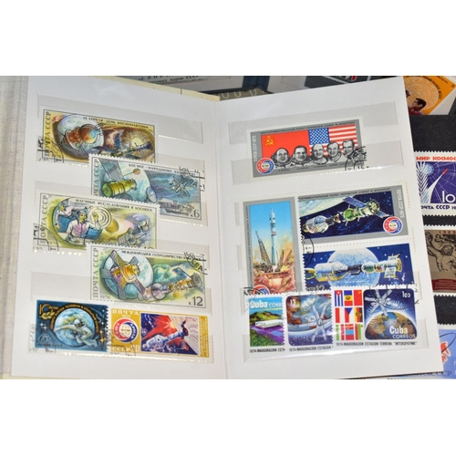 468 - TWO BOXES AND LOOSE METALWARES, CLOCKS, STAMPS AND SUNDRY ITEMS, to include boxed and unboxed Matchb... 