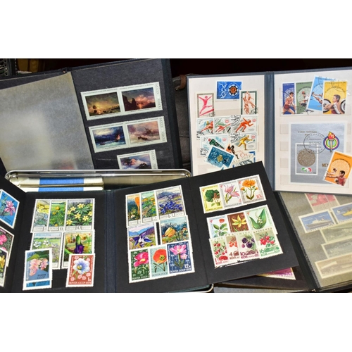 468 - TWO BOXES AND LOOSE METALWARES, CLOCKS, STAMPS AND SUNDRY ITEMS, to include boxed and unboxed Matchb... 