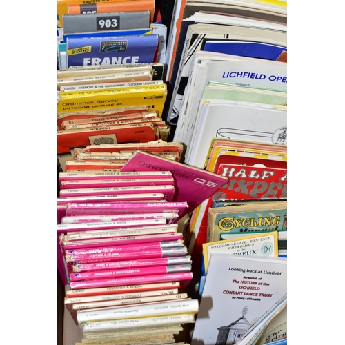 538 - EPHEMERA, two boxes containing over one hundred maps (O/S, Michelin, Bartholomew, Nelles, etc) forty... 