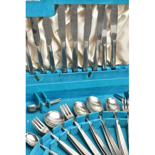 125 - TWO CUTLERY CANTEENS, to include a Royal Rose canteen, incomplete set with additional cutlery added,... 