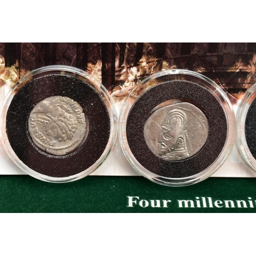 196 - GREAT SILVER EUROPEAN COINS, to include a boxed set of coins from four millennia, 1st millennia silv... 