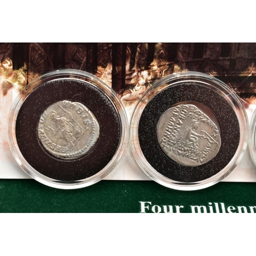 196 - GREAT SILVER EUROPEAN COINS, to include a boxed set of coins from four millennia, 1st millennia silv... 