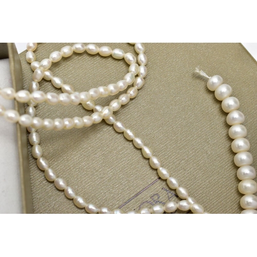 201 - FIVE PIECES OF CULTURED PEARL JEWELLERY, to include a three piece gift set comprising of a necklace,... 