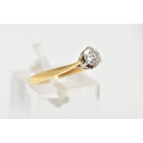 76 - A DIAMOND SOLITAIRE RING, a round brilliant cut diamond, approximate total diamond weight 0.40ct, cl... 