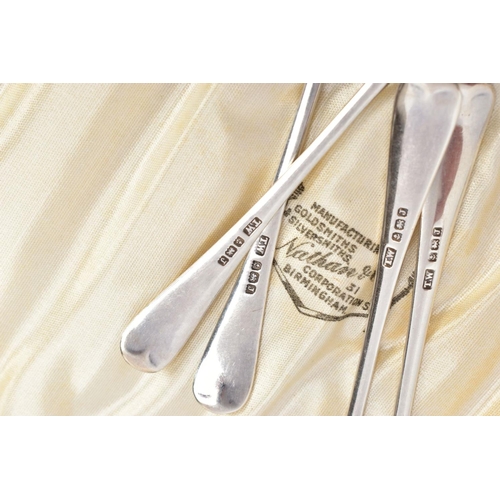 94 - A CASED SET OF SIX SILVER TEASPOONS, each of an old English pattern, hallmarked 'T Wilkinson & Sons'... 