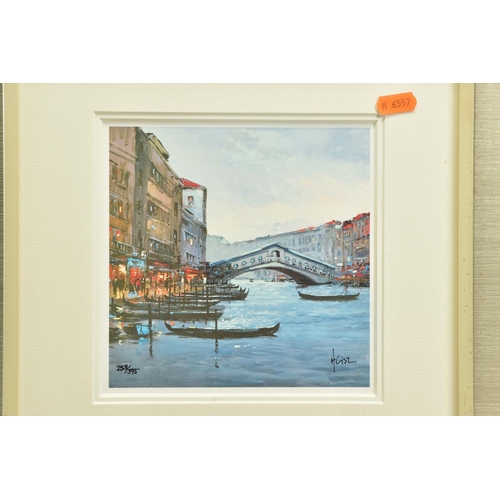 403 - HENDERSON CISZ (BRAZIL 1961) 'NIGHT REFLECTIONS', a signed limited edition print depicting a Venetia... 