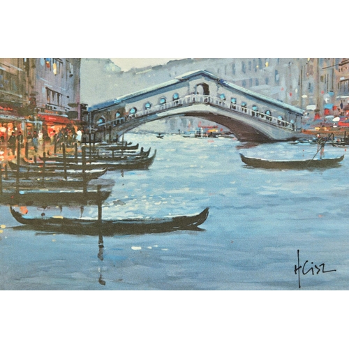 403 - HENDERSON CISZ (BRAZIL 1961) 'NIGHT REFLECTIONS', a signed limited edition print depicting a Venetia... 