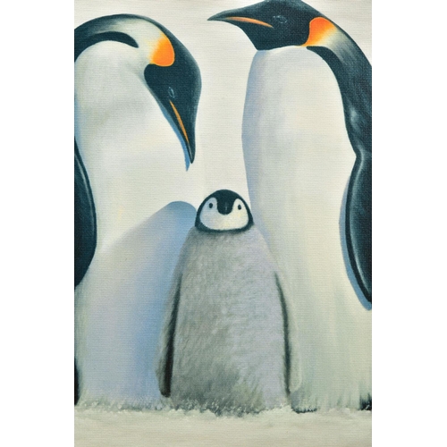 404 - JONATHAN TRUSS (BRITISH 1960) 'FAMILY TIES', an artist proof print depicting Emperor penguins with a... 