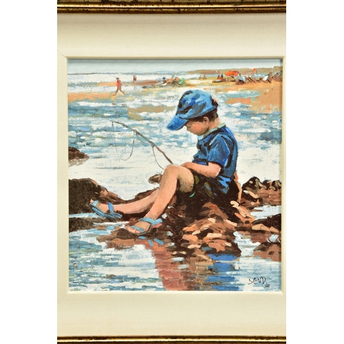 408 - SHERREE VALENTINE DAINES (BRITISH 1959) 'GONE FISHING', a signed limited edition print of a small bo... 