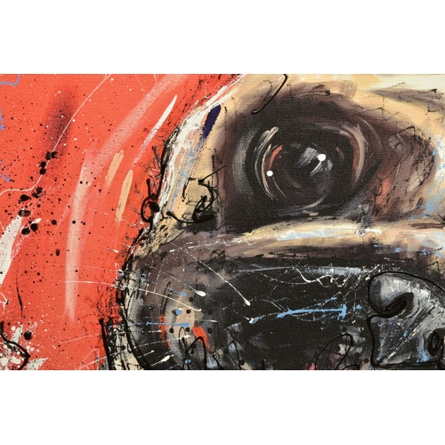 425 - SAMANTHA ELLIS (BRITISH 1992) 'HERE'S LOOKING AT YOU KID', a limited edition print of a pug dog 87/2... 