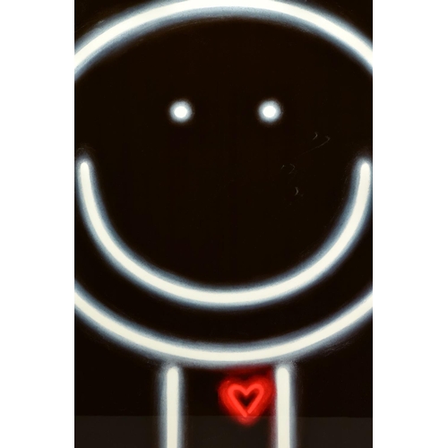 431 - DOUG HYDE (BRITISH 1972) 'HEART THROB' a limited edition print on aluminium of a neon style face 63/... 