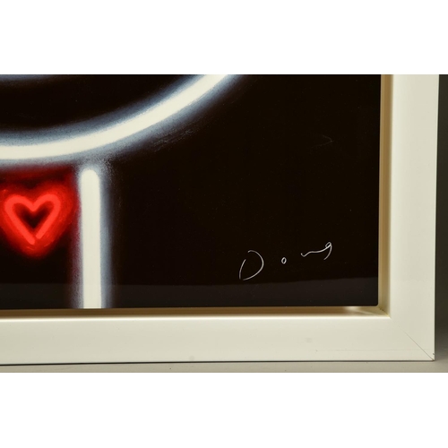 431 - DOUG HYDE (BRITISH 1972) 'HEART THROB' a limited edition print on aluminium of a neon style face 63/... 