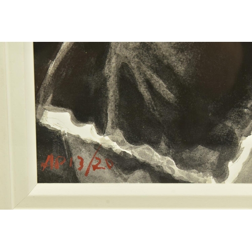 437 - FABIAN PEREX (ARGENTINA 1967) 'ENGLISH ROSE VII', a signed artist proof, monochrome print of a scant... 