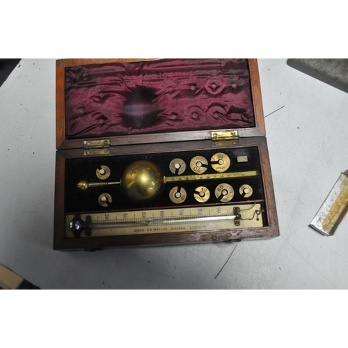 1251 - A SMALL TRAY CONTAINING ENGINEERING AND WATCHMAKERS TOOLS including two pin drivers, a Surface gauge... 