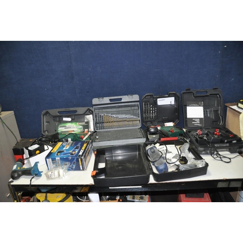 1261 - A PARKSIDE RECIPROCATING SAW, a Workzone 18v drill with charger and one battery (battery doesn't app... 