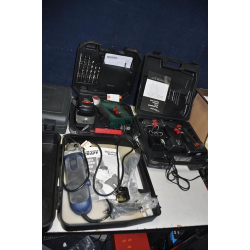 1261 - A PARKSIDE RECIPROCATING SAW, a Workzone 18v drill with charger and one battery (battery doesn't app... 