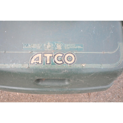 1133 - AN ATCO ENSIGN B17 PETROL CYLINDER MOWER with grass box and aerator attachment (engine pulls and sta... 